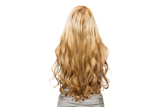 金髪巻き髪女性の後ろ姿 Stock Photo Adobe Stock