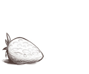 Strawberry Hatched Art Technique