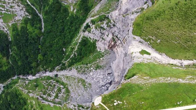 Aerial view of Delika canyon in Burgos, Spain. High quality 4k footage