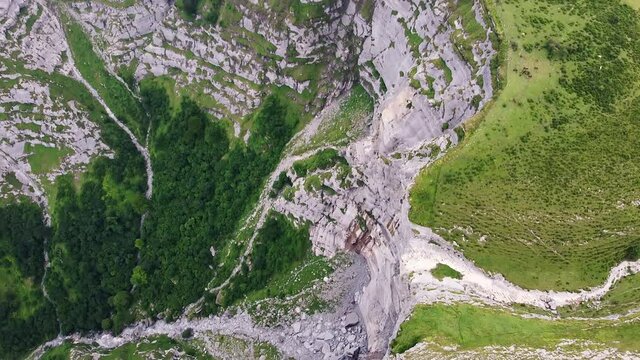 Aerial view of Delika canyon in Burgos, Spain. High quality 4k footage