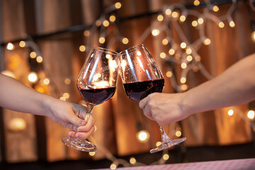 food and Drink, wine red and for a friendly, in a bar or a restaurant