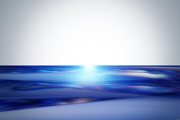 光輝くガラス質感のメタリックなアブストラクト