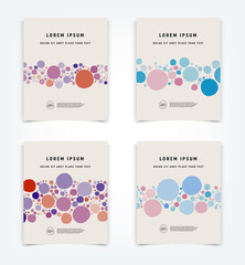 Vector flyer design template collection, page layout set