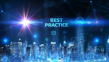 Obraz na płótnie Canvas Business, Technology, Internet and network concept. BEST PRACTICE successful business concept.