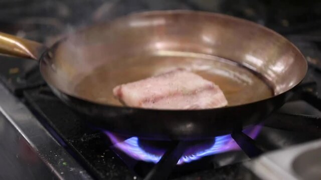 pan fried black croaker fish