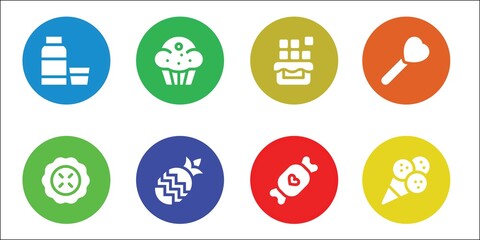 Fototapeta premium dessert icon set