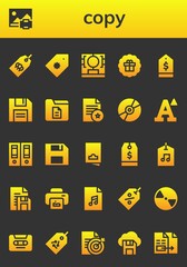 Modern Simple Set of copy Vector filled Icons