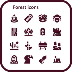 forest icon set