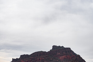 Arizona rock formation and cloudy sky