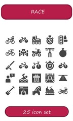 race icon set