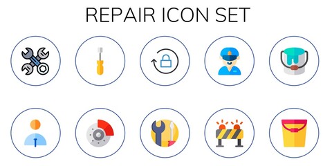 repair icon set