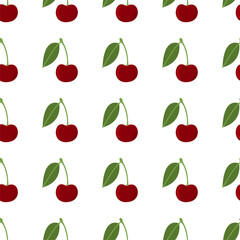 Cherry. Seamless Vector Patterns