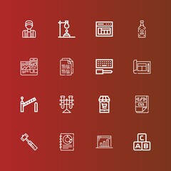 Editable 16 development icons for web and mobile