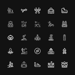 Editable 25 backpack icons for web and mobile