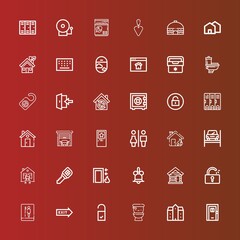 Editable 36 door icons for web and mobile