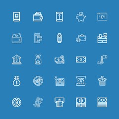Editable 25 banking icons for web and mobile