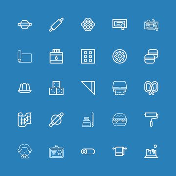 Editable 25 roll icons for web and mobile
