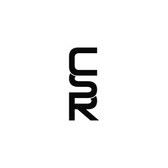 csr letter original monogram logo design