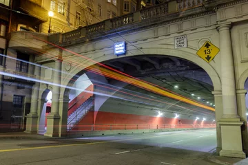 Poster Car Light Trails over Stockton St Tunnel in San Francisco  © Yuval Helfman