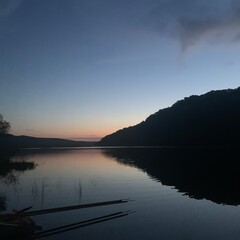 sunset on the lake