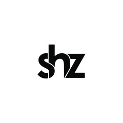 shz letter original monogram logo design