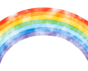水彩テクスチャの大きな虹 - obrazy, fototapety, plakaty