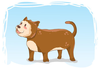 cute puppy cartoon, cute dog cartoon vector illustration.