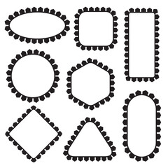 set of vintage blank frames and labels vector set