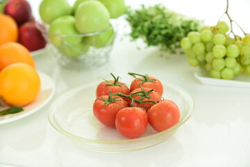 Composition with variety of organic vegetables and fruits