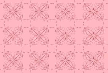 Seamless pattern design with floral background elements, beautiful ornaments, black, white, orange, pink, red, green, yellow, blue, gray, purple