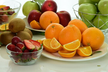 Composition with variety of organic vegetables and fruits