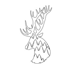 Deer head silhouette