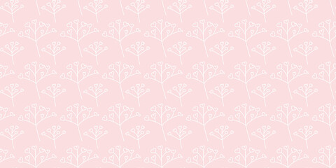 seamless pattern with pink  herbs, herbal  background. pink background.print for  linens, wrapping, wallpaper, texture for clothing fabric prints, web design, home textile. web page
