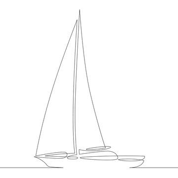side view of a sailing yacht boat ship sailboat