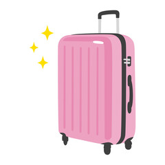 新品のキレイなスーツケースのイラスト。
