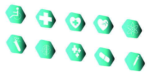 health icon set,Hospital and medical Vector icons