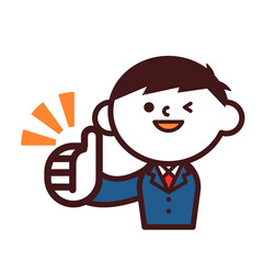 学生　男の子　制服　サムズアップ　グッド