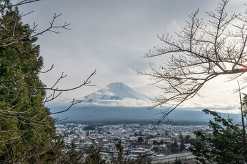 Mount Fuji view from the Fujiyoshida.