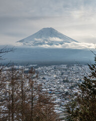 Mount Fuji view from the Fujiyoshida.