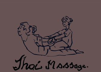 Thai traditional  massage wisdom from ancient time.