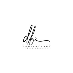 Fototapeta premium DB initials signature logo. Handwriting logo vector templates. Hand drawn Calligraphy lettering Vector illustration.