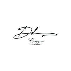 DD initials signature logo. Handwriting logo vector templates. Hand drawn Calligraphy lettering Vector illustration.