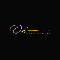 DD initials signature logo. Handwriting logo vector templates. Hand drawn Calligraphy lettering Vector illustration.