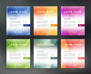 Fototapeta premium Vector flyer design template collection, page layout set