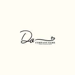 DO initials signature logo. Handwriting logo vector templates. Hand drawn Calligraphy lettering Vector illustration.
