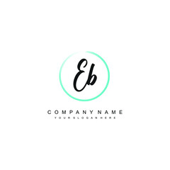 EB initials signature logo. Handwriting logo vector templates. Hand drawn Calligraphy lettering Vector illustration.