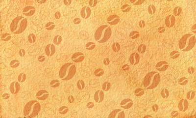 Hintergrund Pastell braun Textil Wand antik altes Papier Streifen mit Kaffee Cafe Bohnen Kaffeebohnen Vorlage Layout Design Template Geschenk zeitlos schön alt edel elegant background 