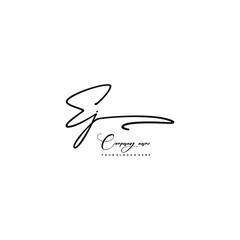 EJ initials signature logo. Handwriting logo vector templates. Hand drawn Calligraphy lettering Vector illustration.