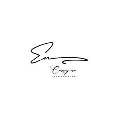 EN initials signature logo. Handwriting logo vector templates. Hand drawn Calligraphy lettering Vector illustration.