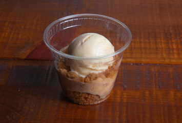 Gastronomy, healthy ice cream desserts